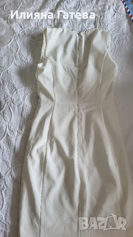 Нова бяла лятна офис официална елегантна рокля Mango  С/М, снимка 2 - Рокли - 50729076
