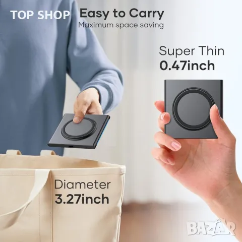 V6 15W безжично зарядно за iPhone 14/14 Pro Max/13/13 Mini/13 Pro Max/12/12 Pro/11, Samsung Galaxy, снимка 8 - Безжични зарядни - 48543619