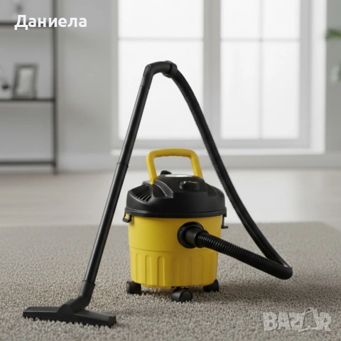 Мощна прахосмукачка за сухо и мокро почистване с 10L контейнер