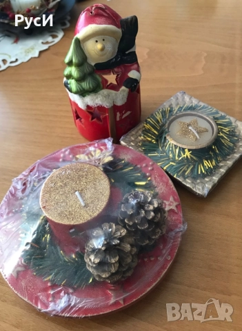 Коледна декорация със свещи