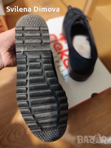 Обувки естествена велур  Rieker , снимка 3 - Дамски ежедневни обувки - 52134141