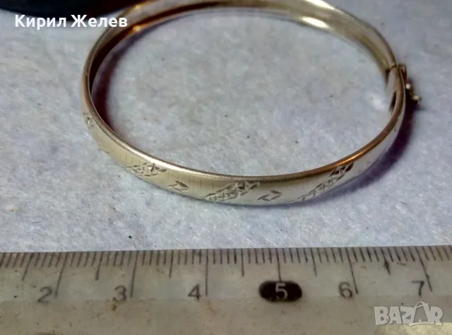 Стара СТИЛНО РЪЧНО ОРНАМЕНТИРАНА РЕТРО АРТ СРЕБЪРНА ГРИВНА СРЕБРО 925 МАЙСТОРСКА ИЗРАБОТКА 49296