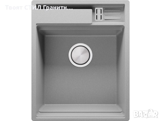  Кухненска Мивка от гранит модел Осло 45 Премиум 430 x 530 мм Сива, снимка 2 - Мивки - 41875424