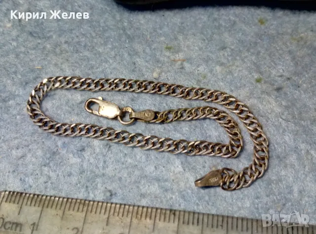 СТИЛНА ИТАЛИАНСКА СРЕБЪРНА ГРИВНА СРЕБРО 925 ITALY КРАСИВА ВИНТИДЖ АРТ ПЛЕТКА 49617