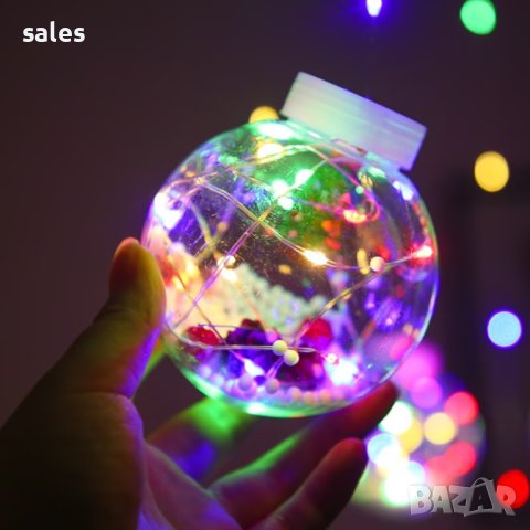 Коледна светеща завеса крушки с Дядо Коледа 3м., снимка 3 - Декорация за дома - 42279866