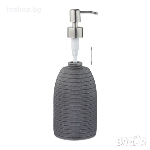 Дозатор за сапун Relaxdays Rillen 300 мл, снимка 4 - Други - 53652255