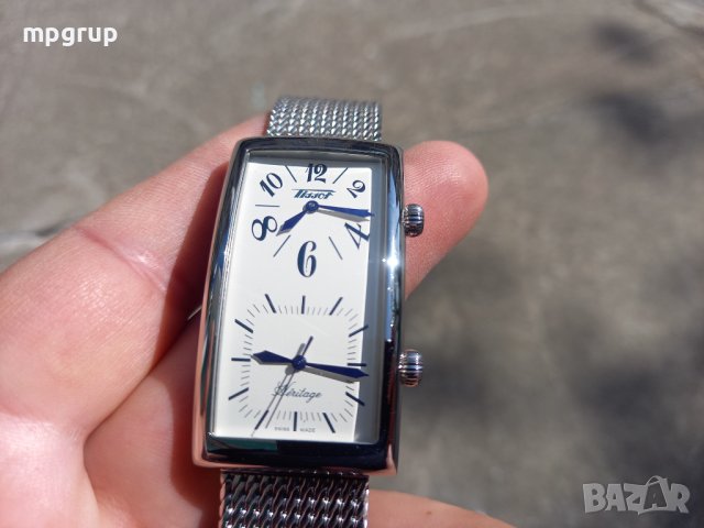 Продавам оригинален  Мъжки часовник Tissot Heritage White Dual Time Dial, снимка 14 - Мъжки - 44319752