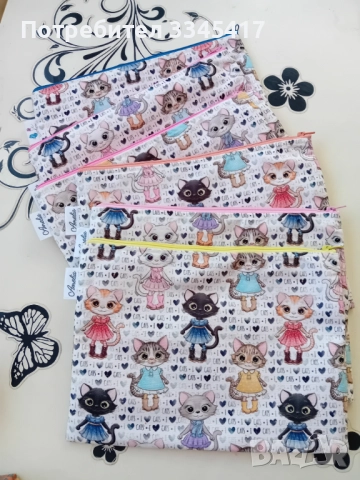 Текстилни папки за учебници и документи , снимка 1