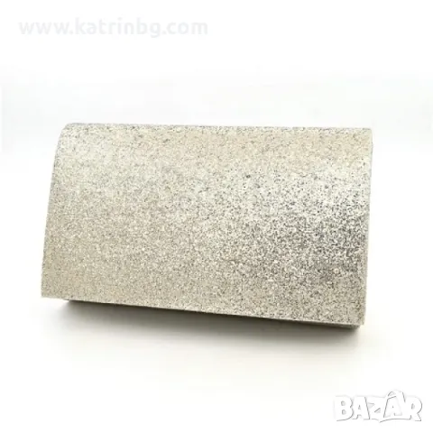 Официална дамска чанта клъч златна със ситен брокат, снимка 2 - Чанти - 48942366