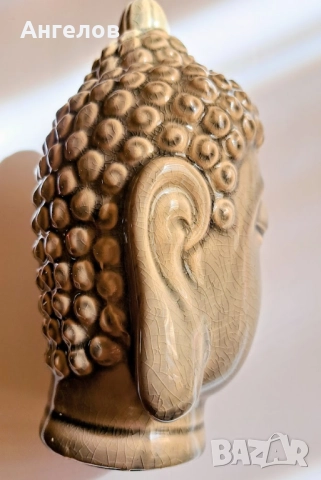 Буда от масивен порцелан с кракле ефект, снимка 4 - Други ценни предмети - 51691206