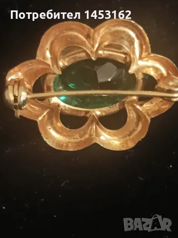 Винтидж брошка с кристал , снимка 2 - Други - 49331071