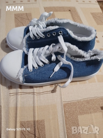 нови дънкови кецове отговарят на 39 номер, снимка 3 - Кецове - 52640404