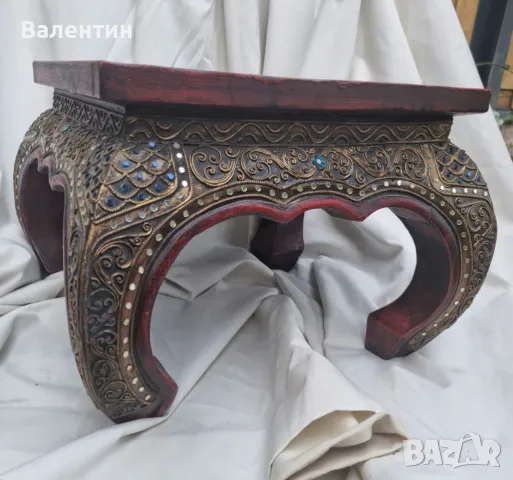 #0001# Антична маса за опиум. Махагон., снимка 2 - Антикварни и старинни предмети - 50263058