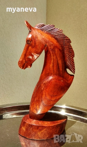 Кон , ръчно изработена дърворезба , снимка 5 - Статуетки - 52296943