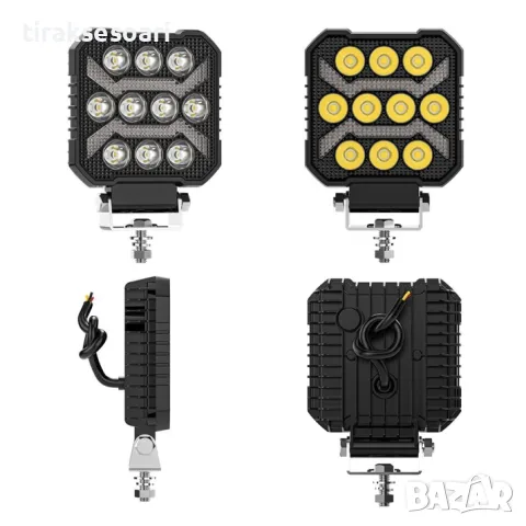  Висок клас LED Диоден Боен фар за трактори ATV мотокари камиони Квадрат, снимка 4 - Аксесоари и консумативи - 49335704