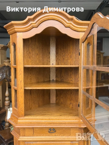 Ъглова витрина Антик , снимка 6 - Секции и витрини - 53611591