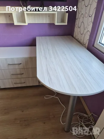 Продава се бюро с 6 чекмеджета и рафтове, снимка 7 - Бюра - 56122395