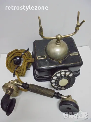 № 8734Стар датски телефон KTAS, снимка 3 - Антикварни и старинни предмети - 55729921