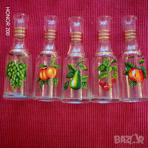 Стари стъклени юзчета за ракия. , снимка 6 - Антикварни и старинни предмети - 53667486