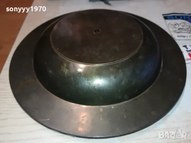 ГОЛЯМ ПЕПЕЛНИК МЕД МЕСИНГ 21СМ ОТ ФРАНЦИЯ 3112241016, снимка 13 - Антикварни и старинни предмети - 48504043