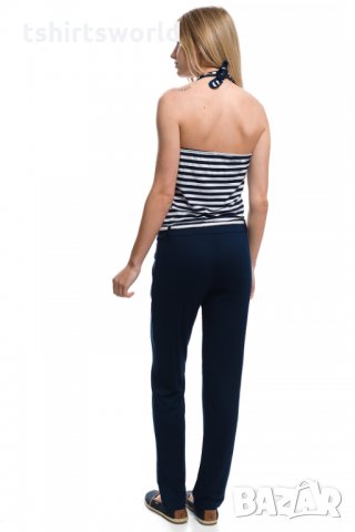 Нов дамски летен моряшки гащеризон на тъмносиньо и бяло райе, снимка 3 - Гащеризони - 29040674