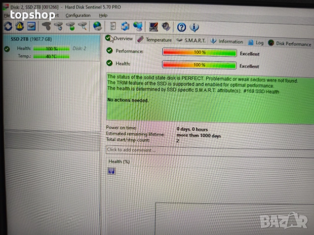 Чисто нови на 100% живот вътрешни SATA SSD дискове 2TB, тествани и разпознати от сантинел..., снимка 2 - Твърди дискове - 52917266