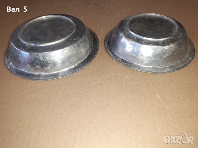 Стари медни сахани , калайдисани - 2 броя . Бакър , тас, снимка 3 - Антикварни и старинни предмети - 53650373