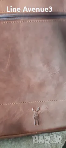 Mъжка чанта JACK KINSKY 100% ТЕЛЕШКА КОЖА, снимка 4 - Чанти - 49760562