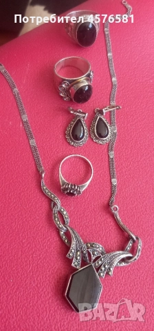 сребро и оникс маркировки 925, снимка 1