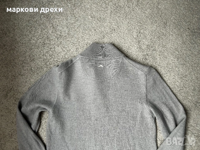J.LINDEBERG Kian Tour Merino Zip Grey Melange, снимка 12 - Пуловери - 53166439
