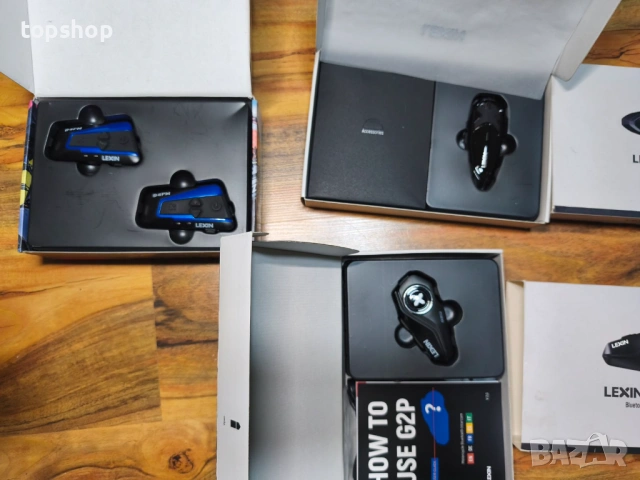 Нови 2бр. LEXIN B4FM Bluetooth слушалки за мотоциклет, блутут интерком за каска до 10 водача..., снимка 10 - Аксесоари и консумативи - 50452961