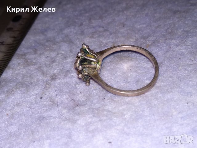 СТАР ФЛОРАЛЕН АРТ НУВО СРЕБЪРЕН ПРЪСТЕН РЪЧНА ИЗРАБОТКА 38492, снимка 7 - Антикварни и старинни предмети - 41462063