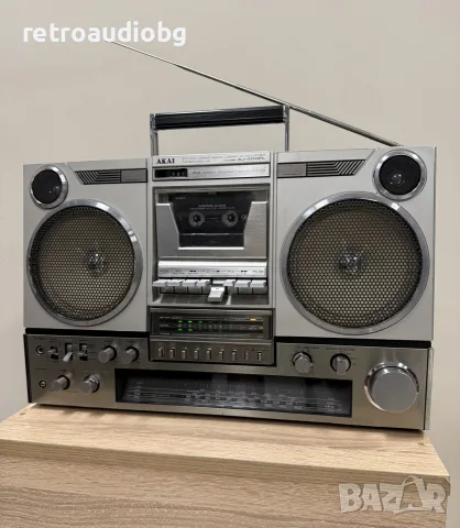 🔉Ретро колекционерски радиокасетофон AKAI AJ-500FL - Boombox - Профилактиран🔉, снимка 2 - Радиокасетофони, транзистори - 56001951