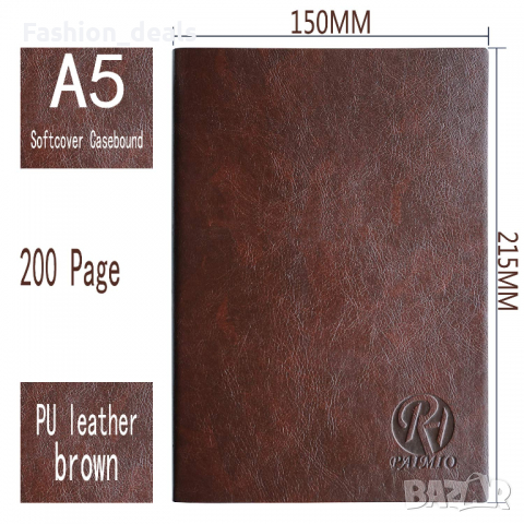 Тетрадка A5 дебели 200 страници PU кожа мека корица Нов Дневник Тефтер, снимка 2 - Ученически пособия, канцеларски материали - 36376030