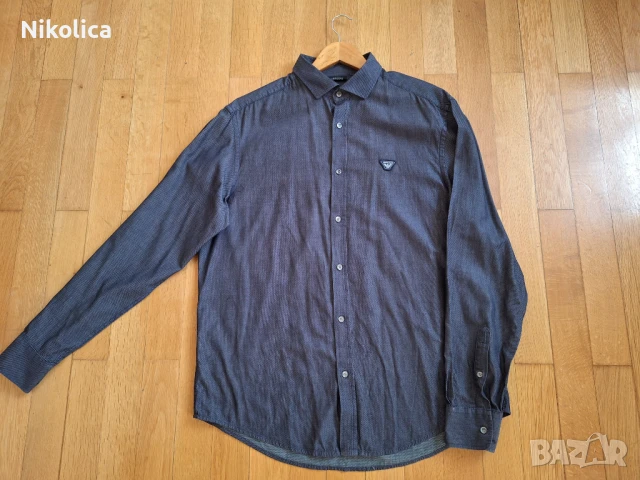 Мъжки ризи Armani jeans, размер XXL  и 3XL. Оригинални!, снимка 4 - Ризи - 50456883
