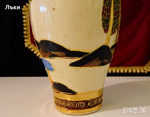 Satsuma Kinkozan Tsukuru,ваза японски порцелан. , снимка 10 - Вази - 33984435