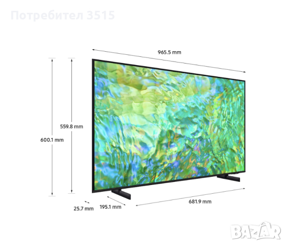 Смарт Телевизор Самсунг / SAMSUNG 43CU8072 4K, снимка 5 - Телевизори - 44681362