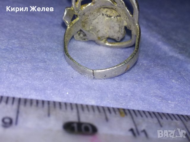 Стар ПРЕКРАСЕН ФЛОРАЛЕН АРТ НУВО СРЕБЪРЕН ПРЪСТЕН РОЗА - ВИСОКА ПРОБА СРЕБРО МАЙСТОРСКА РАБОТА 40613, снимка 9 - Антикварни и старинни предмети - 42644214