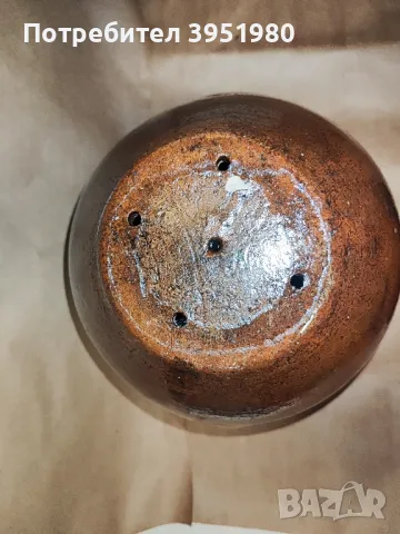 Стар глинен съд, снимка 3 - Антикварни и старинни предмети - 48623612