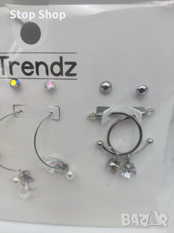 Обеци Trendz 6 вида , снимка 3 - Обеци - 39615787