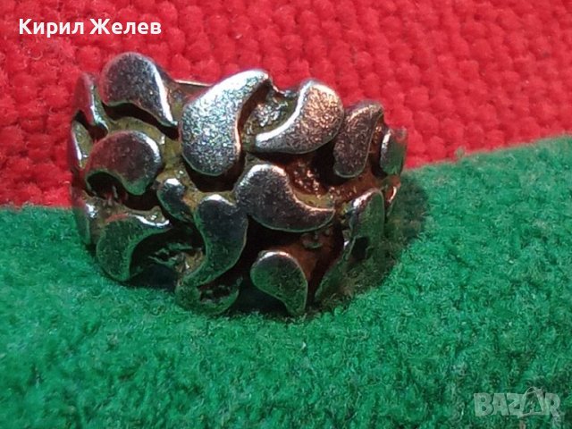 КРАСИВО ОРНАМЕНТИРАН СРЕБЪРЕН ПРЪСТЕН ОКСИДИРАНО СРЕБРО ВИСОКА ПРОБА РЪЧНА СТАРА ИЗРАБОТКА 43796, снимка 2 - Антикварни и старинни предмети - 44664253