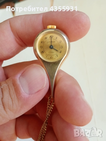 стар позлатен часовник  бижу тип медальон 1949г. Glasuthee стар дамски часовник старинен часовник , снимка 3 - Антикварни и старинни предмети - 51865705