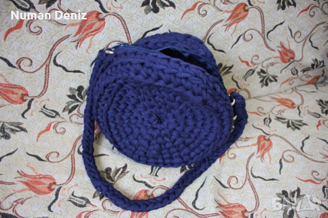 Плетена кръгла дамска чанта , снимка 4 - Чанти - 52465597