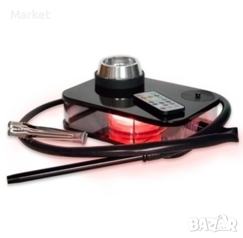 Акрилен уред Наргиле с дистанционно управление LED кутия, снимка 7 - Наргилета - 51808134