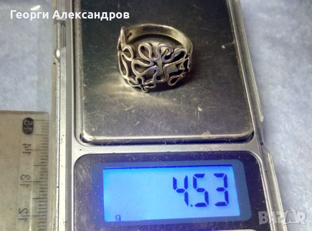 Нежен Флорален СРЕБЪРЕН ПРЪСТЕН Сребро 925 стилен Ажурен АРТ Модел, снимка 3 - Пръстени - 52688884