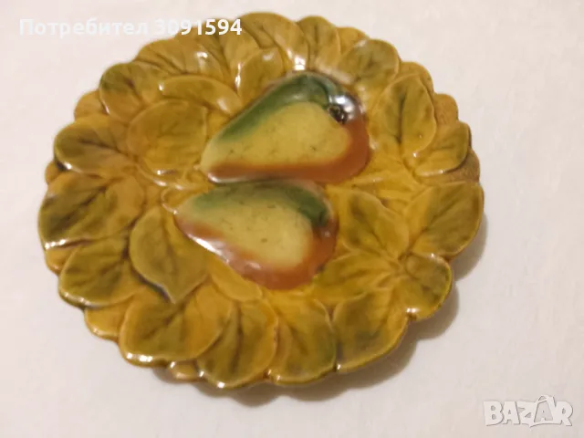 Стара колекционерска чиния майолика Франция , снимка 7 - Други ценни предмети - 48598610