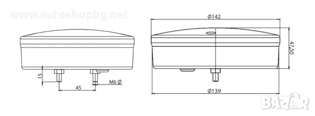 LED диоден стоп 24V червена светлина, снимка 2 - Аксесоари и консумативи - 48929591