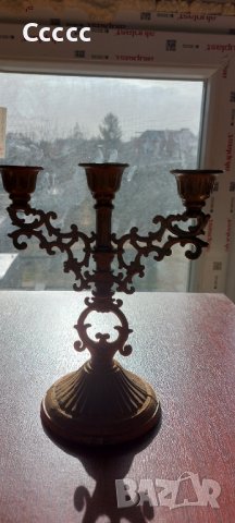 Свещник за три свещи, снимка 2 - Декорация за дома - 39366106