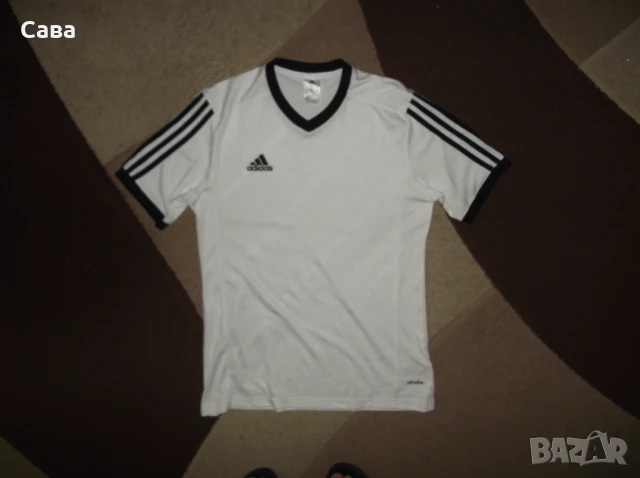 Тениски ADIDAS  мъжки,М  бяла/синьо и бяла/черно, снимка 7 - Тениски - 51253184