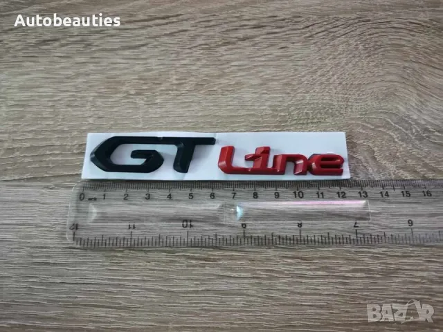 Peugeot GT Line червена с черно емблема, снимка 2 - Аксесоари и консумативи - 49658662